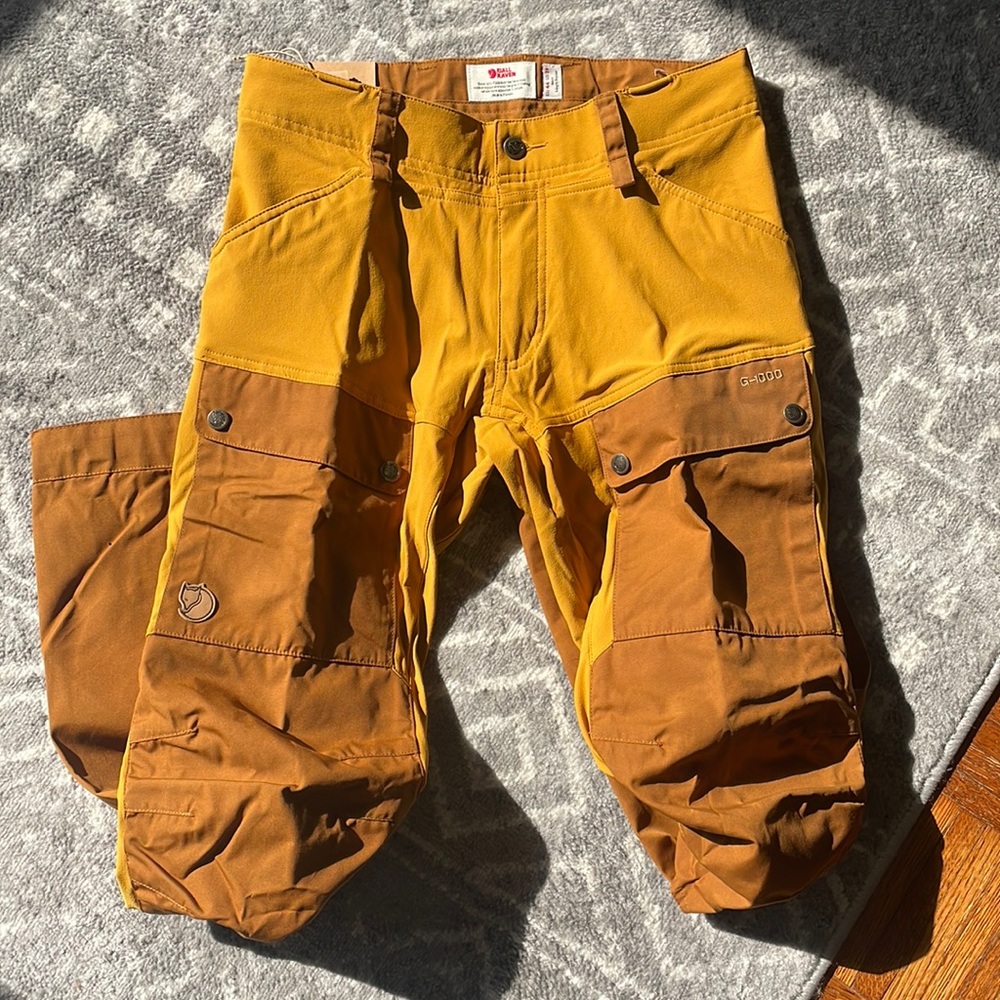 Men’s FJÄLL RAVEN Keb Trousers 29 Fit: Regular Waist: Mid. Color Chestnut-Acorn